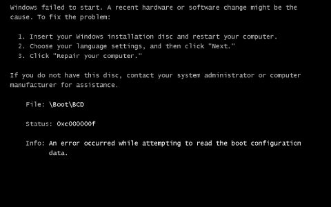 0xc000000f：Windows 10/8/7中的启动错误代码[已解决]