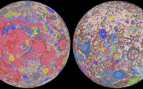 USGS发布第一份完整的月球地质图