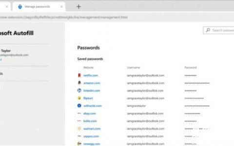微软（Microsoft）推出跨平台密码自动填充功能